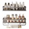 Organizator de perete Dublu, cu suport prosop, 50 cm, din otel inoxidabil, finisaj lucios, se integreaza perfect in orice decor