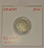 British India KM#547, argint, 1944, 1/4 Rupii