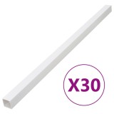 VidaXL Șine de cabluri, 33x33 mm, 30 m, PVC