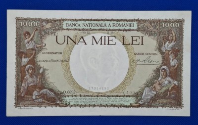 1000 lei 1938 seria O.0693 0492, stare excelenta, rară foto