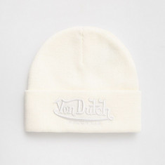 Von Dutch caciula culoarea bej, din tricot gros