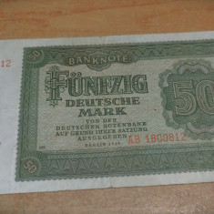 Bancnota DDR 50 Deutsche Mark 1948 AB1800812 #A5515HAN