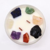 LUM&Acirc;NARE DIN CEARĂ NATURALĂ DE SOIA CU 7 CRISTALE CHAKRALE