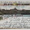 TE SALUT DIN TURNU SEVERIN , VEDEREA BISERICII SI SPITALULUI GRECESC DE PE DUNARE , CROMOLITOGRAFIE , CARTE POSTALA , CLASICA