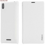 Husa Flip Carte Rock Belief pentru Sony Xperia T3, Alb