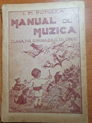 manual de muzica pentru clasa 1-a a gimnaziului unic din anul 1946 foto