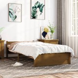 vidaXL Cadru de pat Small Single 2FT6 maro miere 75x190 cm lemn masiv