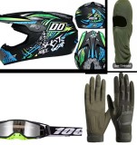 Set casca moto-atv-trotineta-enduro+Ochelari+Manusi+Cagula ,marimi disponibile S,M si L