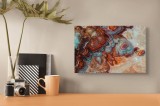 Tablou Canvas, "Așchiile păm&acirc;ntului &icirc;n culori vii", Oniric, Organic, Cromatic, Texturi, Stratificat, Eteric, Vibrant, Mineral, Unduiri, Terestru, 39 x