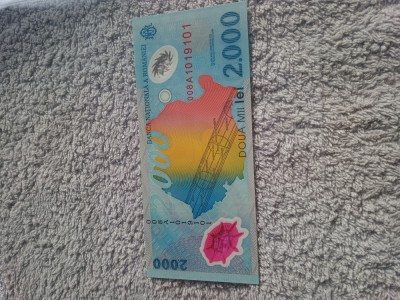 Vand bancnota eclipsa 2000, UNC, SERIE RADAR !! foto