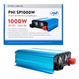 Cumpara ieftin Invertor Auto PNI SP1000W, 1000W, Sinusoida Pura, 12V-&gt;230V, Protectie Termica/Scurtcircuit