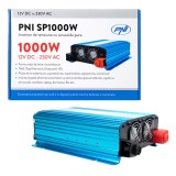 Invertor auto de tensiune PNI SP1000W cu sinusoida pura alimentare 12V true sine 230V