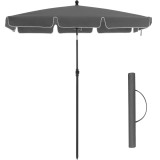 SONGMICS Umbrela terasa gradina sau plaja, cu inclinare, husa, 200x125cm, gri Household NewTrend