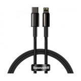 Cablu alimentare si date Baseus Tungsten Gold,Fast Charging Data Cable pt. smartphone,USB la Lightning 20W, braided,2m rezistent zgarieturi,negru