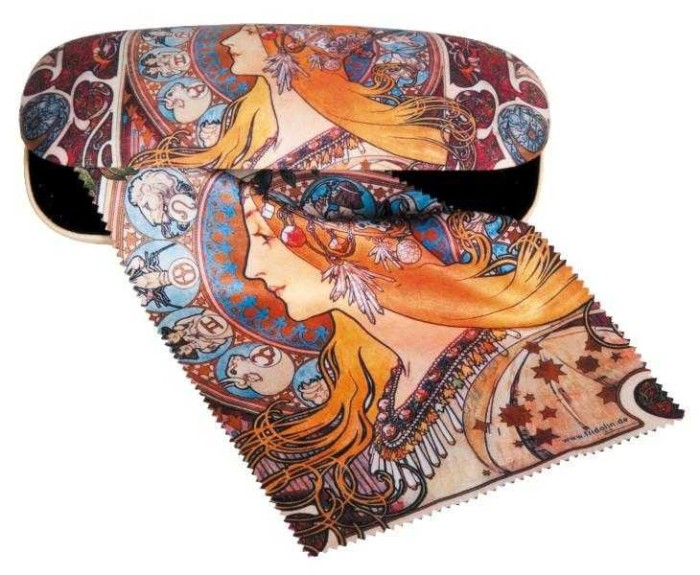 Etui cu textil si protectie ochelari, Art Nouveau