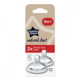 Tetina pentru hrana densa 6 luni+ Closer to Nature, 2 bucati, Tommee Tippee