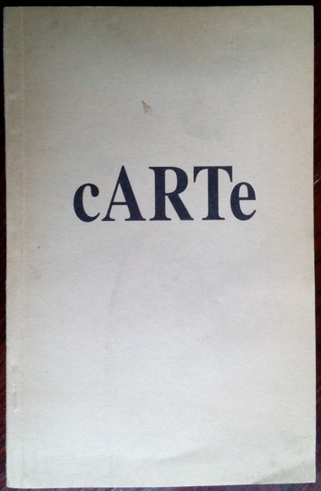 cARTe: OBJECT-BOOKS BY ROMANIAN ARTISTS/CATALOG EXPO&#039;93:Plesu/Oisteanu/Liiceanu+