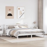 Cumpara ieftin Cadru de pat fără saltea, alb, 200x200 cm, lemn masiv pin