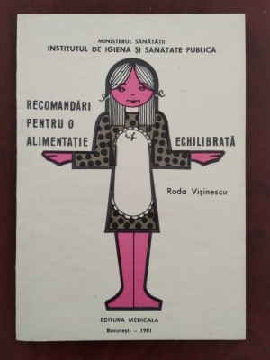 Recomandări pentru o alimentație echilibrată - ilustrații Irina Fotiade - 1981 foto