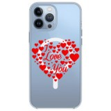 Husa personalizata apple iphone 15 pro max, magsafe, i love you