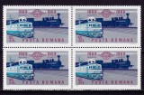 Cumpara ieftin ✅ RO 1969 LP 712 " Centenarul liniei ferate Bucuresti Filaret - Giurgiu " , serie in bloc de 4 , MNH