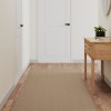 Covor traversă aspect sisal, nisipiu, 80x300 cm