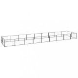 VidaXL Padoc pentru c&acirc;ini, negru, 18 m&sup2;, oțel