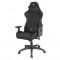 Scaun gaming ergonomic DELTACO GAMING Nylon, cu perna pentru gat si suport lombar, gri