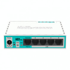 Router hEX Lite, 5 x Fast Ethernet, RouterOS L4 - Mikrotik RB750r2 SafetyGuard Surveillance foto