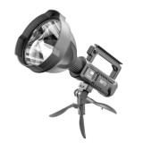 Lanterna Profesionala W59, 500m, 4 Moduri, Trepied, Powerbank, USB, ABS, 31cm, Negru, Pescuit, Vanatoare, Paza, Camping