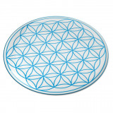 Abtibild sticker feng shui 3d cu floarea vietii simbolul vietii albastru - 45cm