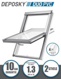 Fereastra mansarda DEPOSKY DUO PVC, 2 sticle, maner jos