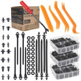 Set clipsuri / cleme auto de fixare pentru tapiterie, 655 elemente, Geko G02935