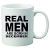 Cana alba personalizata &quot; Real Men are born in December&quot;, INOVATIX&reg;. 330ml, Oem