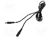 Cablu alimentare DC, DC 5,5/2,5 mufa, DC 5,5/2,5 soclu, negru, 2m, WEST POL - P25-C25-C050-200BK