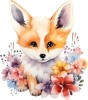 Sticker decorativ, Vulpe, Multicolor, 68 cm, 1351STK-8