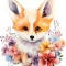 Sticker decorativ, Vulpe, Multicolor, 68 cm, 1351STK-8