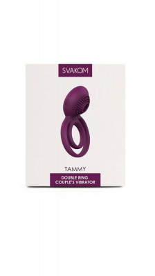 Tammy - Inel cu vibrații pentru penis, mov foto