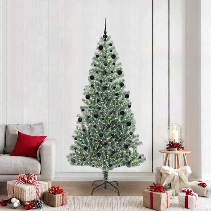 vidaXL Pom de Crăciun artificial cu zăpadă imitată și lumină LED 3396825