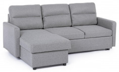 Canapea extensibila 3 locuri tapitata cu material textil gri Sofie 213 cm x 148 cm x 93 cm x 48 h1 Elegant DecoLux foto