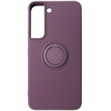 Husa tip capac spate cu inel, TPU violet, pentru Samsung Galaxy S22 5G