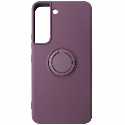 Husa tip capac spate cu inel, TPU violet, pentru Samsung Galaxy S22 5G foto