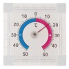 Termometru Exterior Geam Autoadeziv -50&deg;C +50&deg;C, Rotund, Plastic, Montare Interior/Exterior, 76mm