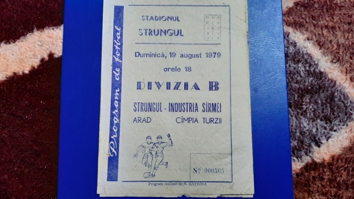 program Strungul Arad - Ind.S.C. Turzii