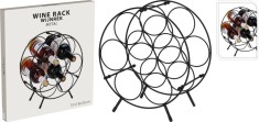 Suport sticle vin metalic rotund, design modern, 31x18x33 cm