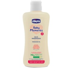 Ulei de masaj dermatologic Chicco Baby Moments Sensitive, 200ml, 0 luni+