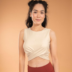 Maiou PREMIUM Yoga Crop top Bej Damă