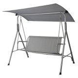 Balansoar gradina, 3 persoane, structura metal, gri, 170 x 120 x 153 cm