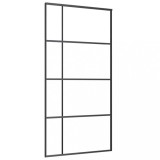 Cumpara ieftin Usa glisanta, negru, 102,5x205 cm, sticla ESG si aluminiu