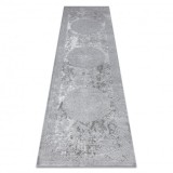 Covor, trotuar acril VALS 2328 ornament vintage gri , 80x300 cm